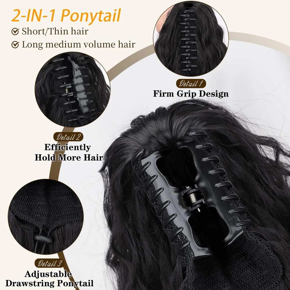 Curly Claw Clip Ponytail Extension